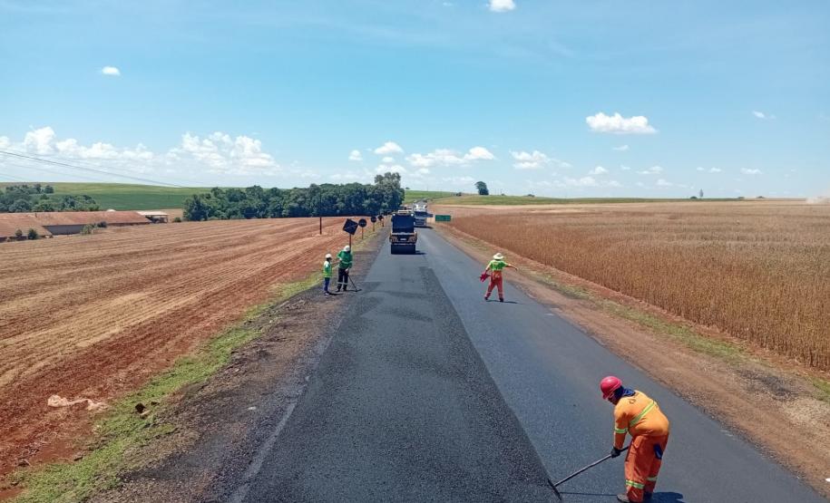 Ligação rodoviária entre Pérola d'Oeste e Planalto recebe melhorias no pavimento