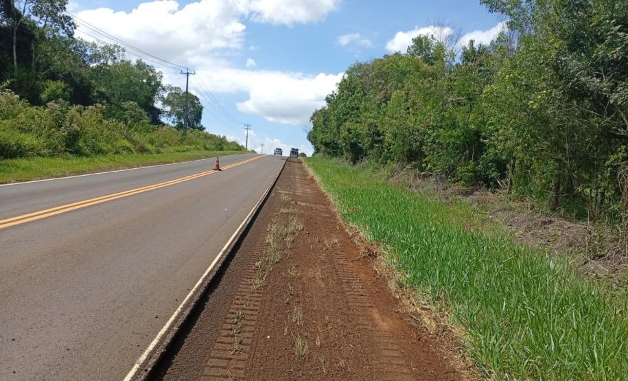 Rodovia de Foz do Jordão recebe melhorias na pista e nos acostamentos