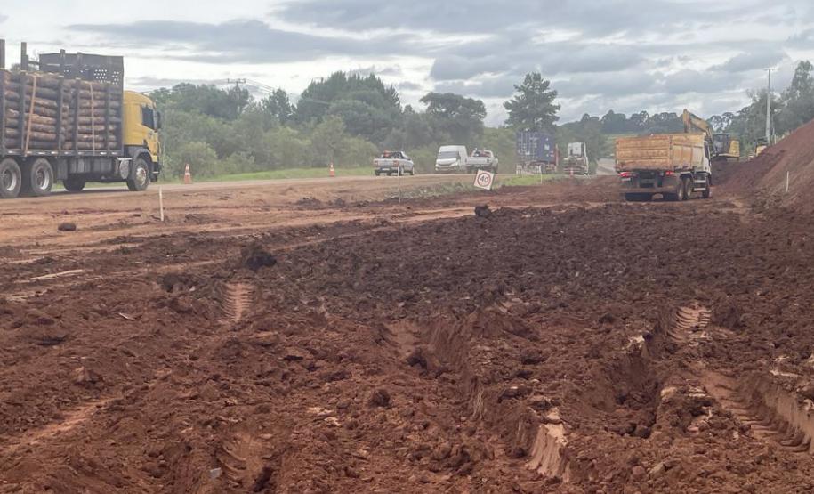 Duplicação em concreto da PRC-466 entre Turvo e Palmeirinha chega a 22,7% de execução