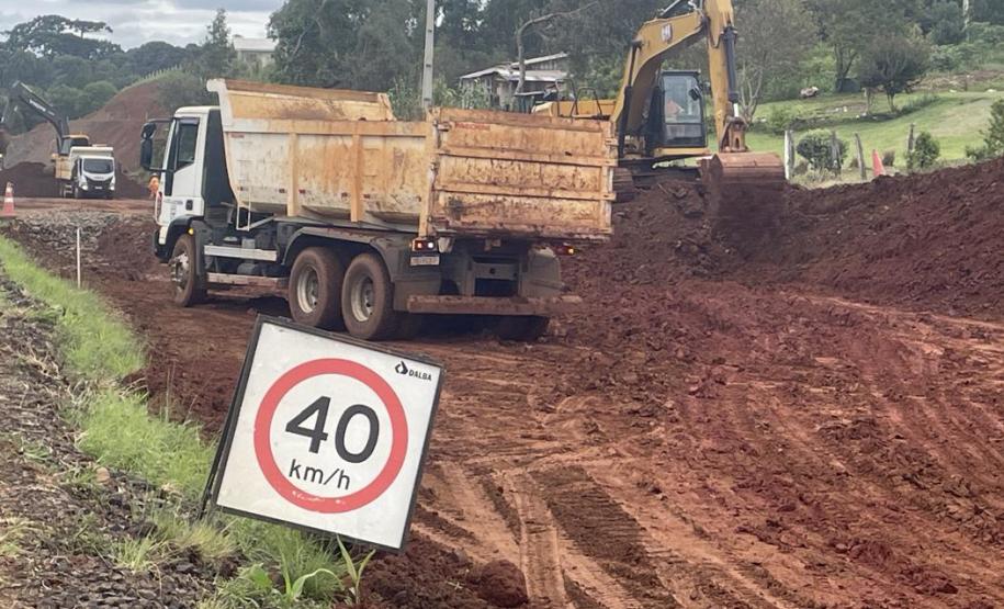 Duplicação em concreto da PRC-466 entre Turvo e Palmeirinha chega a 22,7% de execução