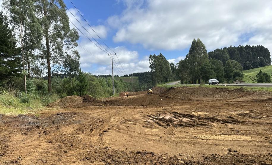 Duplicação em concreto da PRC-466 entre Turvo e Palmeirinha chega a 22,7% de execução