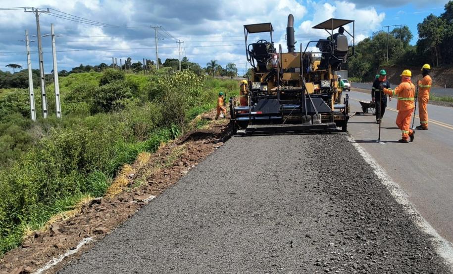 Duplicação em concreto da PRC-466 entre Turvo e Palmeirinha chega a 22,7% de execução