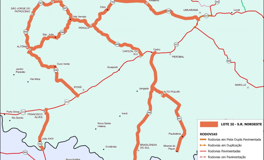 DER/PR começa a realizar melhorias no pavimento em rodovia entre Altônia e Iporã
