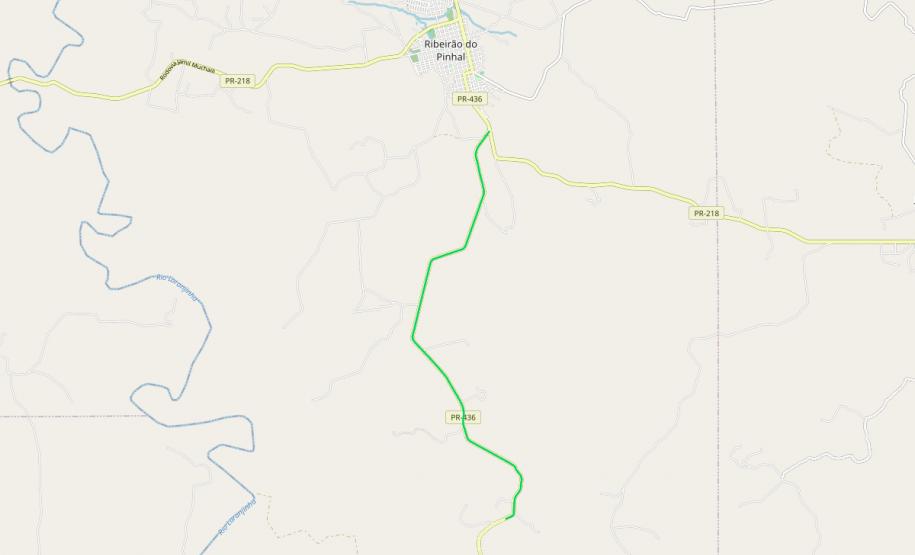 Governo do Estado vai pavimentar segundo trecho da PR-436 em Ribeirão do Pinhal