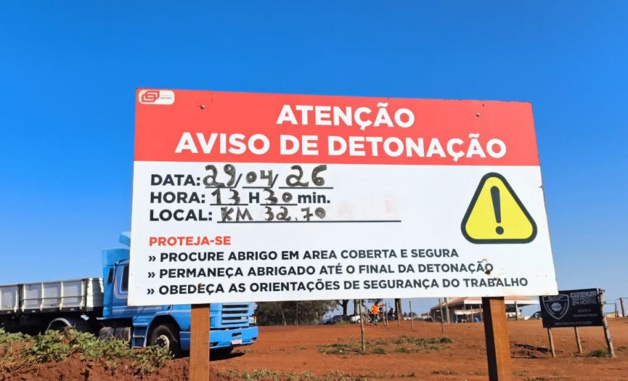 Duplicação da PR-445 terá duas detonações de rochas entre Lerroville e Irerê na quarta-feira