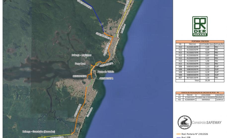 Balanças rodoviárias do DER/PR ajudam a fiscalizar excesso de carga de caminhões no Litoral
