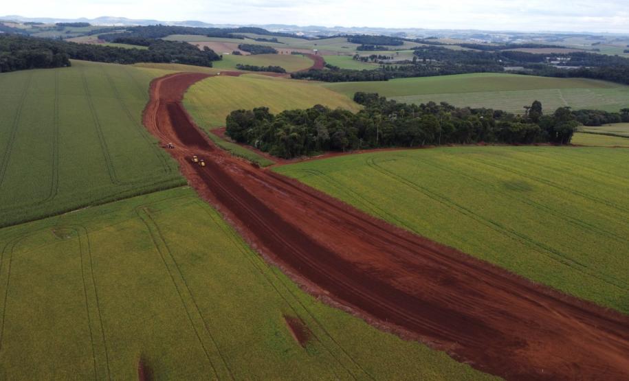 Novo Contorno Noroeste de Pato Branco tem avanços nos serviços de terraplenagem
