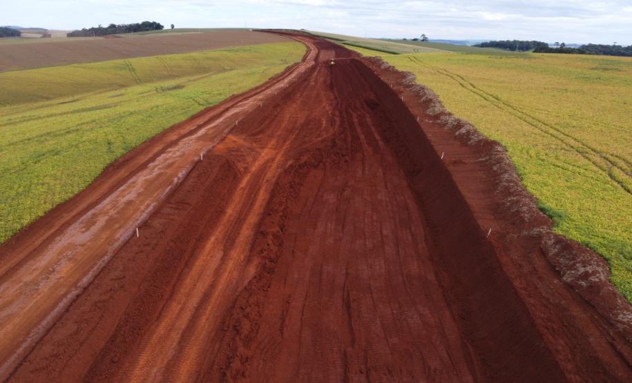Novo Contorno Noroeste de Pato Branco tem avanços nos serviços de terraplenagem