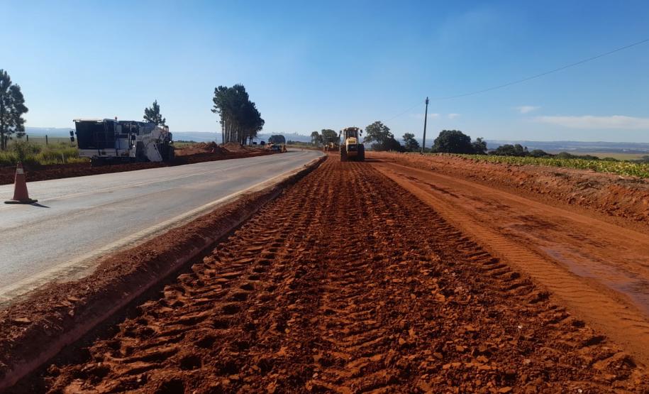 Restauração em concreto da PR-151 entre Ponta Grossa e Palmeira chega a 53% de execução