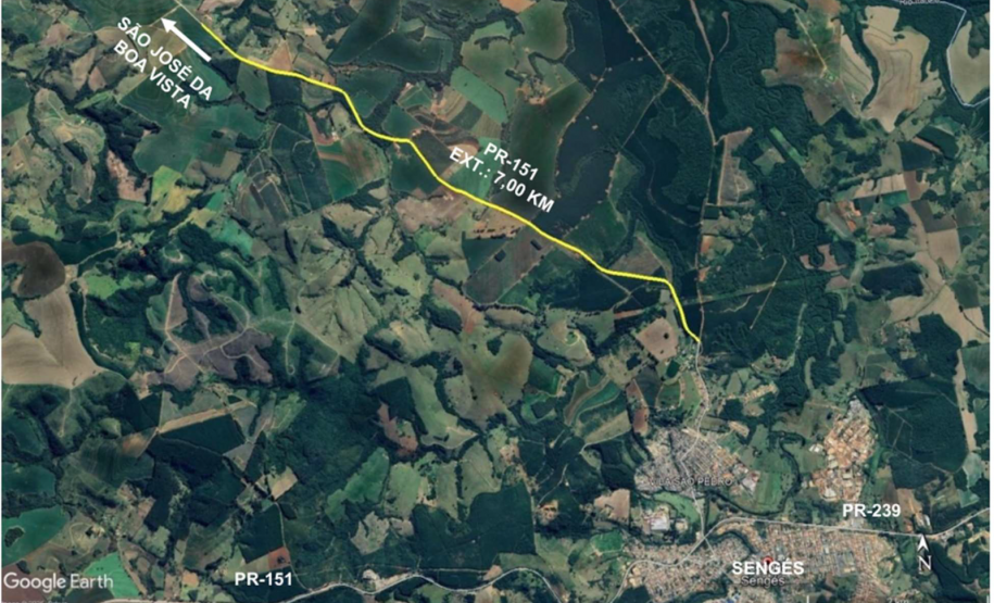 Pavimentação de rodovia entre Sengés e São José da Boa Vista tem proposta de R$ 46,7 milhões