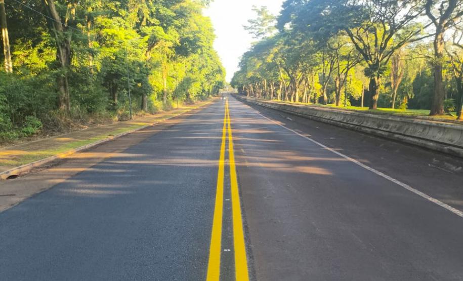 DER/PR promove obras de conservação do pavimento da PR-317 em Santa Helena