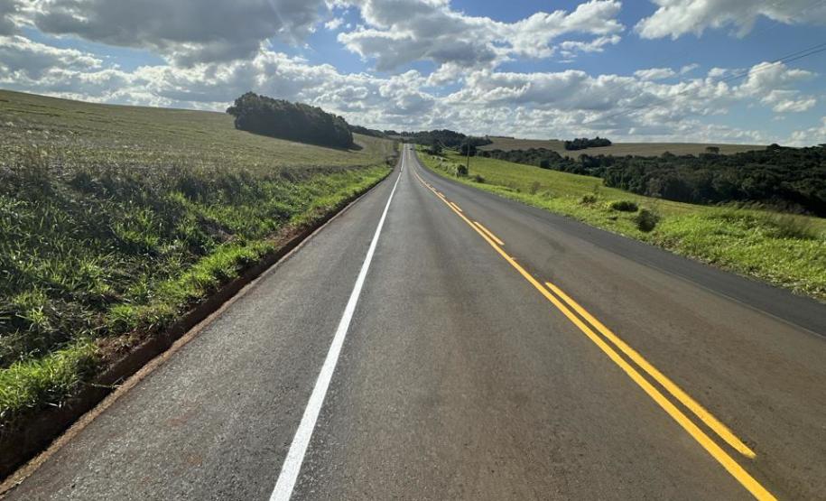 PR-662: rodovia de Foz do Jordão recebe nova sinalização horizontal definitiva