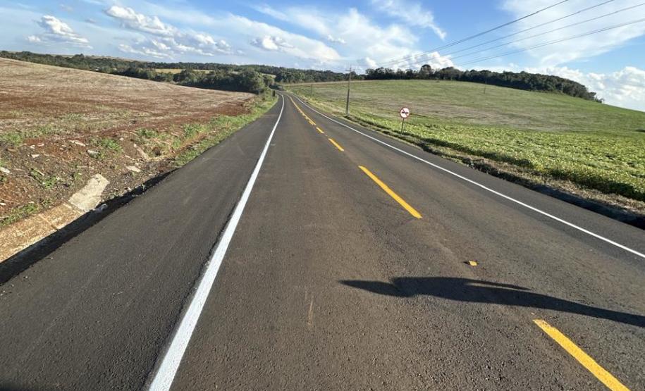 PR-662: rodovia de Foz do Jordão recebe nova sinalização horizontal definitiva