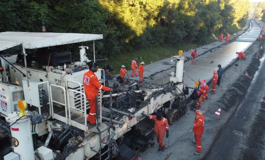 Restauração em concreto e terceiras faixas entre Nova Tebas e Pitanga chega a 7,01%
