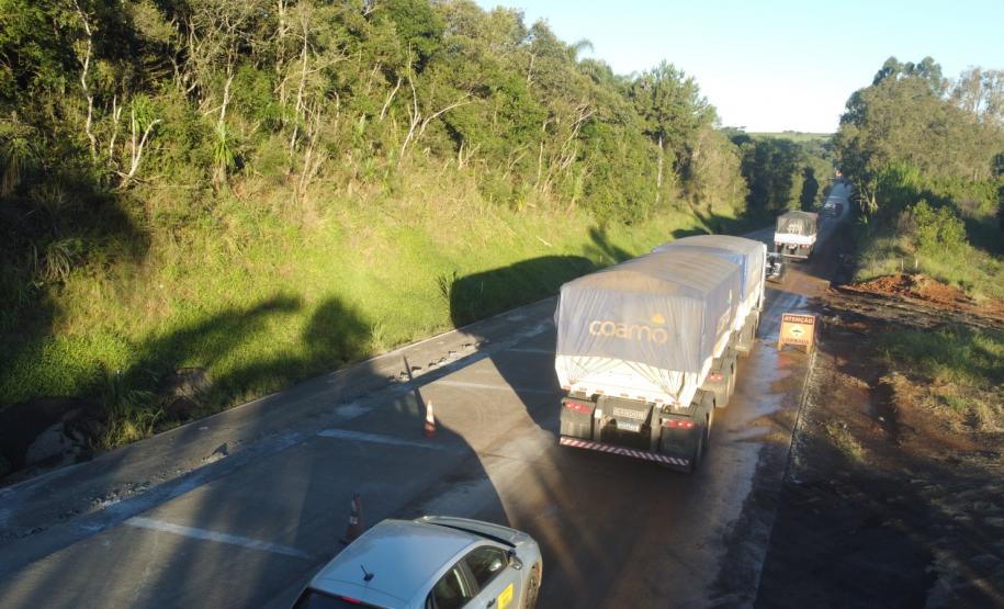 Restauração em concreto e terceiras faixas entre Nova Tebas e Pitanga chega a 7,01%