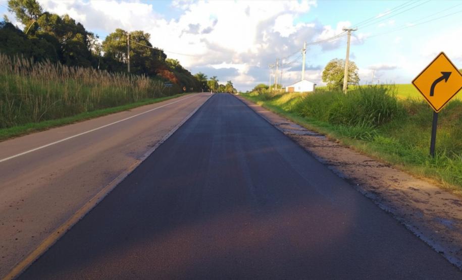DER/PR recupera pavimento de rodovia entre Castro e Tibagi, nos Campos Gerais
