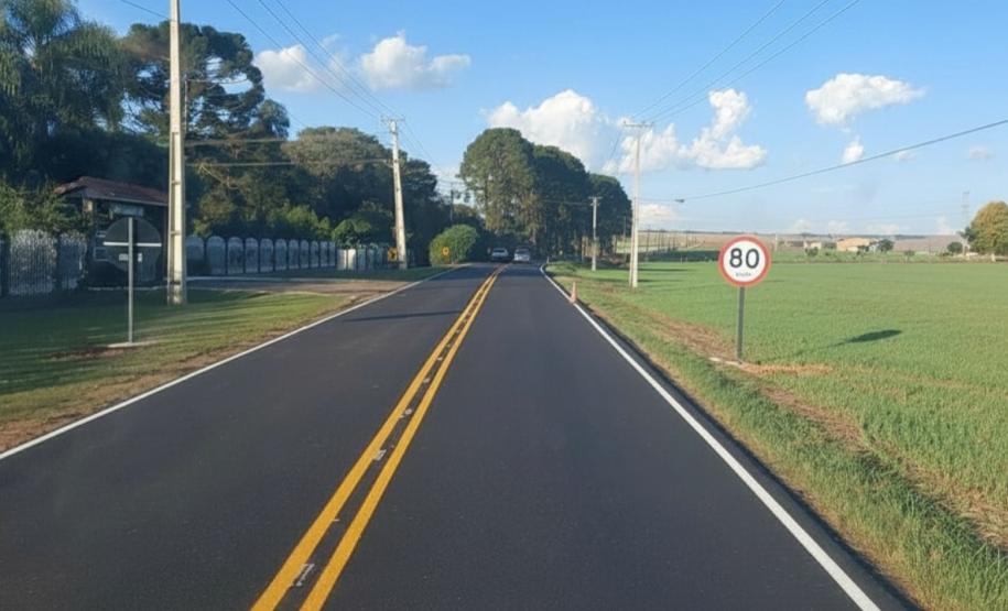 DER/PR recupera pavimento de rodovia entre Castro e Tibagi, nos Campos Gerais