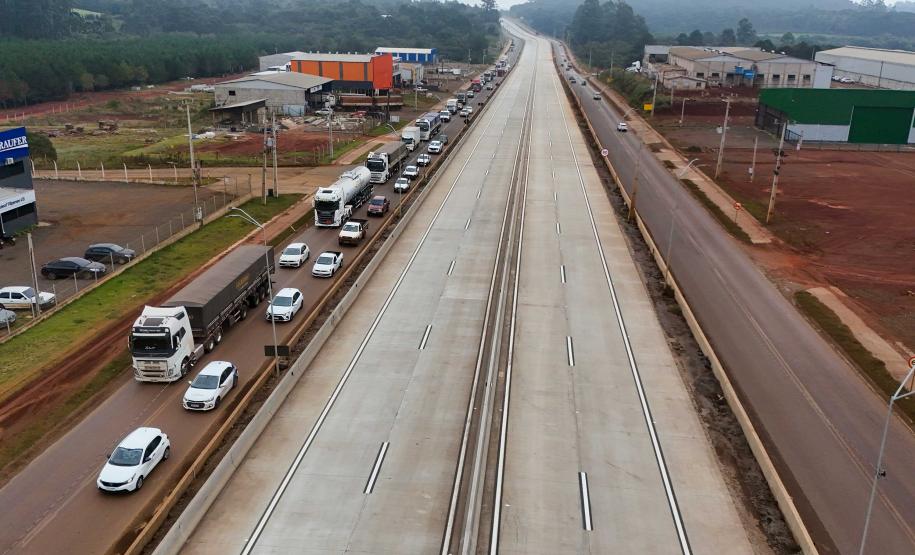 Novo marco ambiental do Paraná dá ritmo acelerado à duplicação da PRC-466 Foto: DER