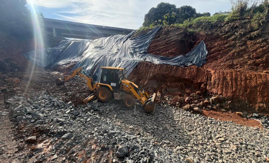 No 3° mês, pavimentação da rodovia entre Imbaú e Reserva chega a 7,5% de execução