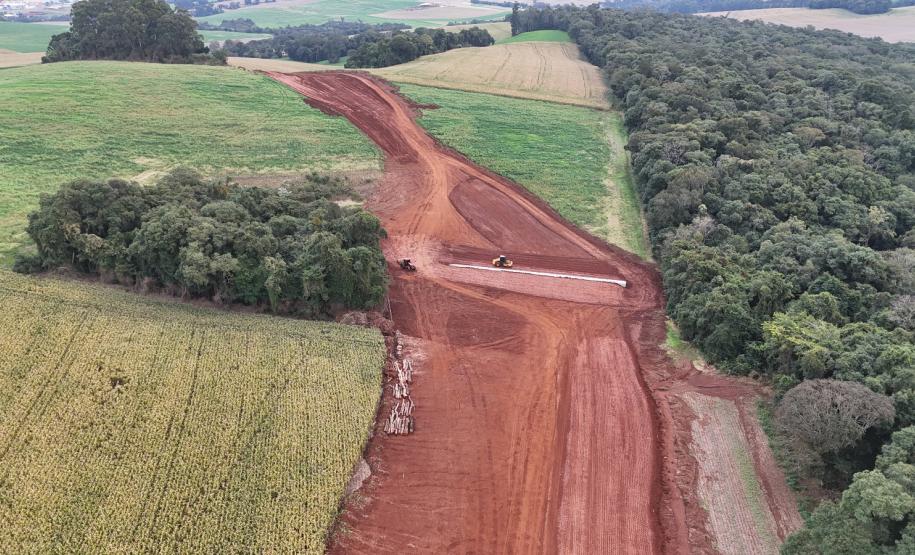 Obra do Contorno Noroeste de Pato Branco avança em terraplenagem e bueiros