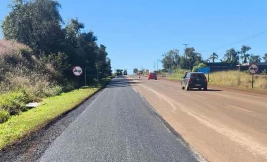 DER/PR faz melhorias nos acostamentos da PRC-158 em Rio Bonito do Iguaçu