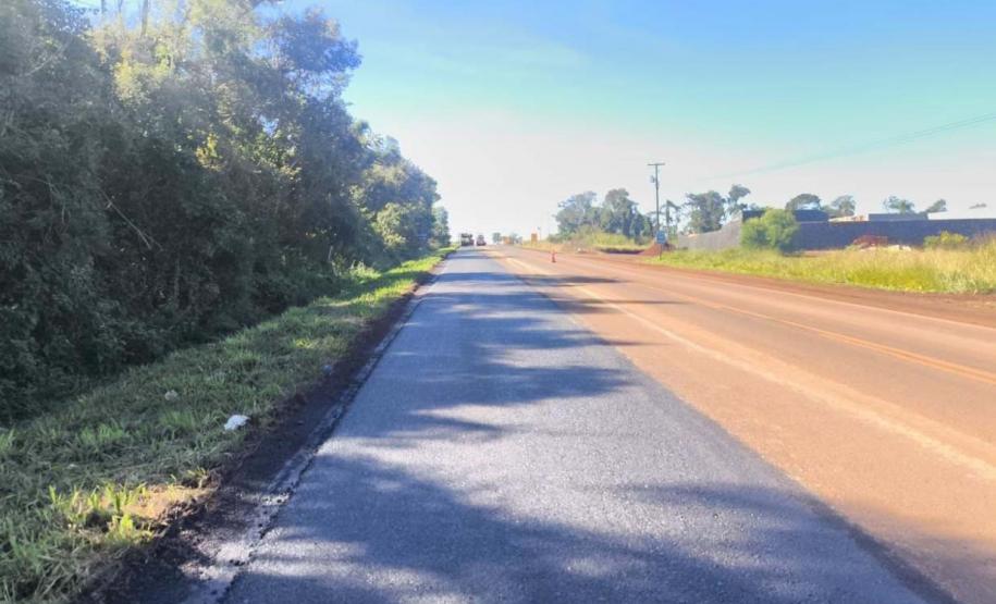DER/PR faz melhorias nos acostamentos da PRC-158 em Rio Bonito do Iguaçu