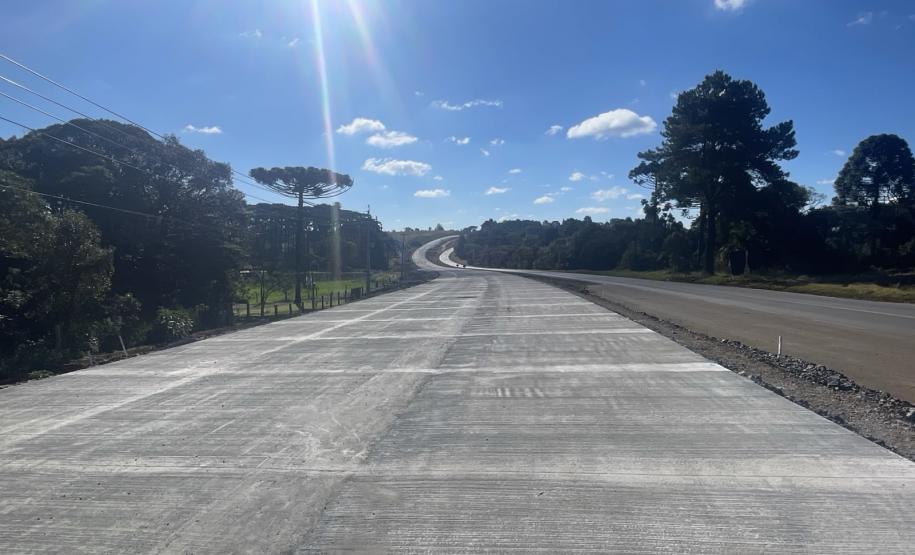 Obras de duplicação em concreto da PRC-466 entre Turvo e Palmeirinha ultrapassam 45%