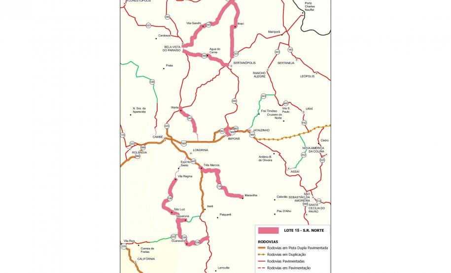 DER/PR realiza serviços de conservação em rodovia entre Sertanópolis e Primeiro de Maio