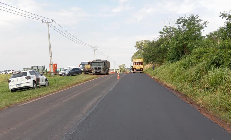 Rodovia entre Iporã e Altônia tem alterações no tráfego com sistema para-e-siga