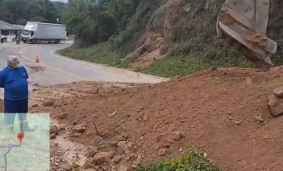 DER/PR informa interdição total da PR-092 entre Rio Branco do Sul e Cerro Azul
