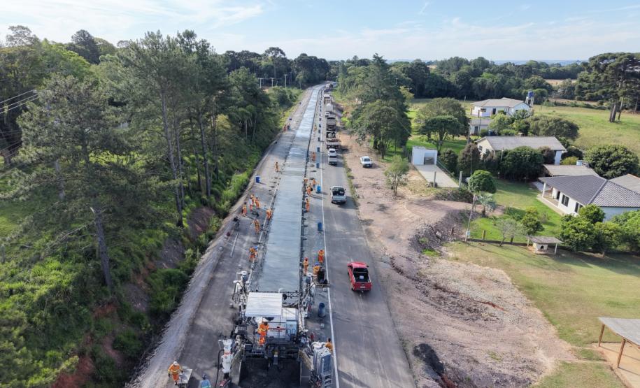 Em Palmeira, viaduto que integra obra de restauração em concreto da PR-151 está na fase final