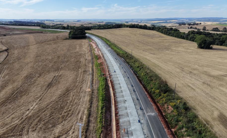 Em Palmeira, viaduto que integra obra de restauração em concreto da PR-151 está na fase final