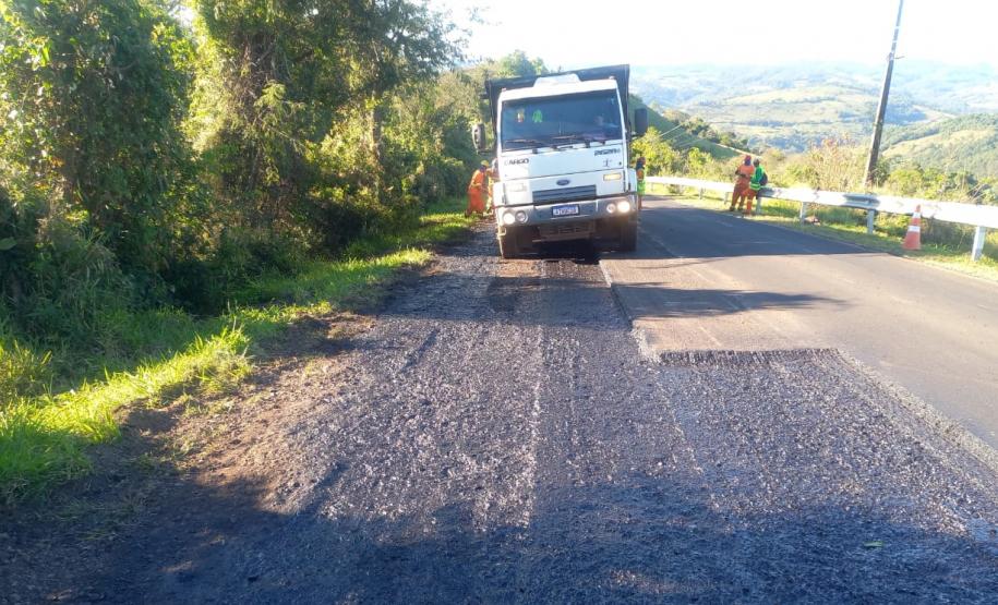 Rodovia entre Manfrinópolis e Salgado Filho tem tráfego em sistema pare-e-siga