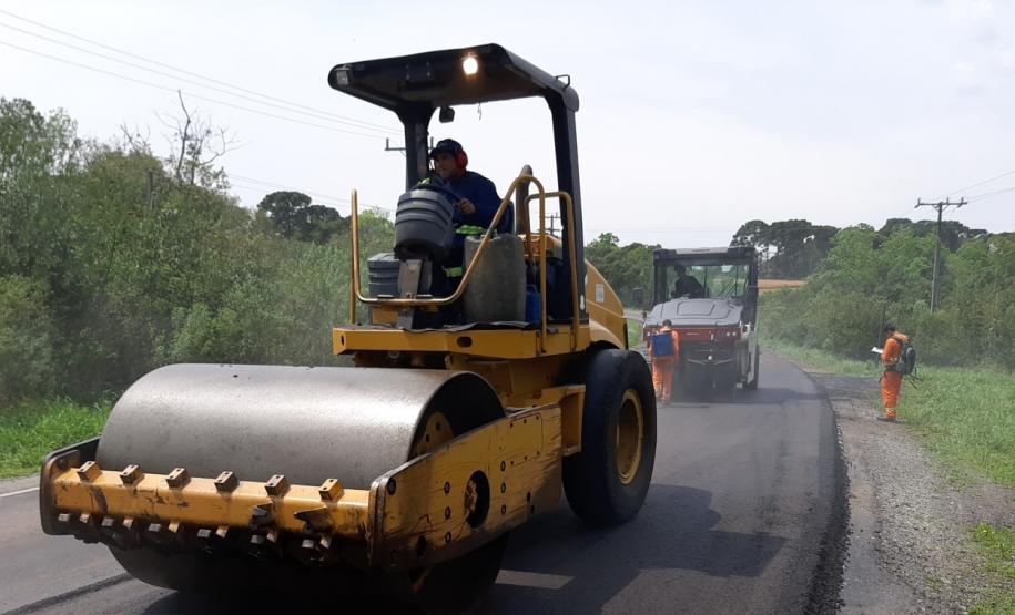 DER/PR está realizando melhorias em rodovia entre Campo do Tenente e a Lapa