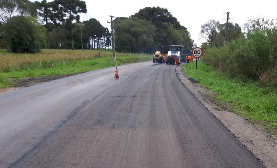 DER/PR está realizando melhorias em rodovia entre Campo do Tenente e a Lapa