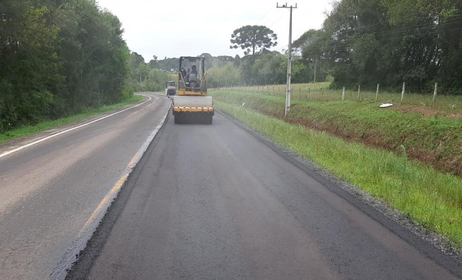 DER/PR está realizando melhorias em rodovia entre Campo do Tenente e a Lapa