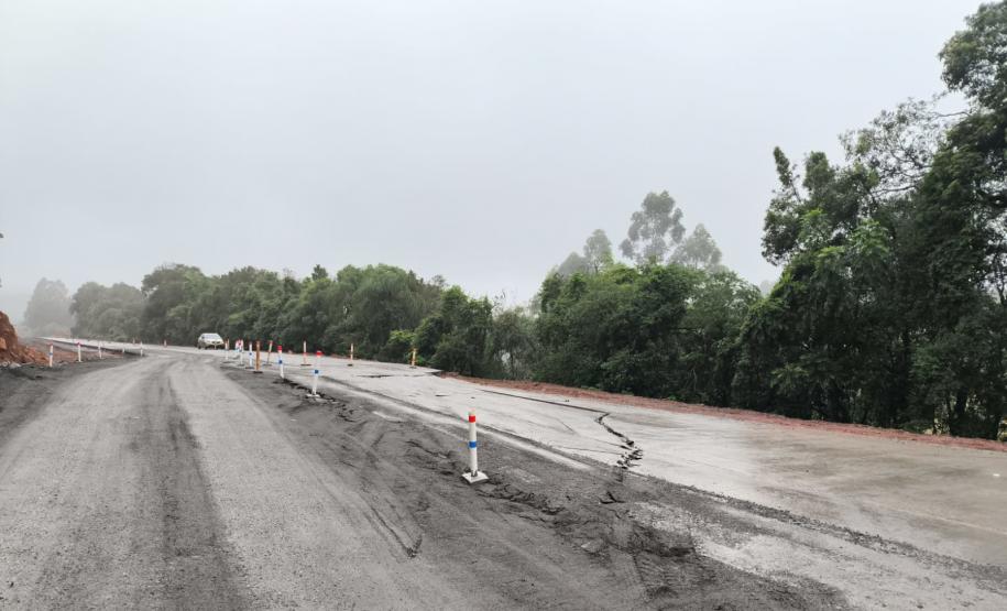 PR-460 em Pitanga - danos causados pelas chuvas