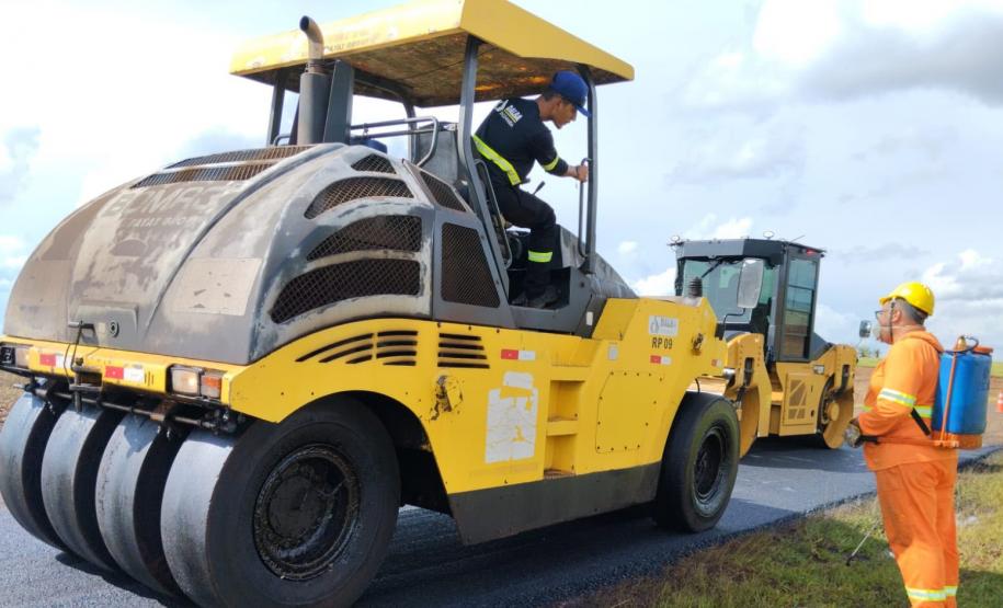 Rodovia entre Nova Laranjeiras e Espigão Alto do Iguaçu recebe melhorias do DER/PR