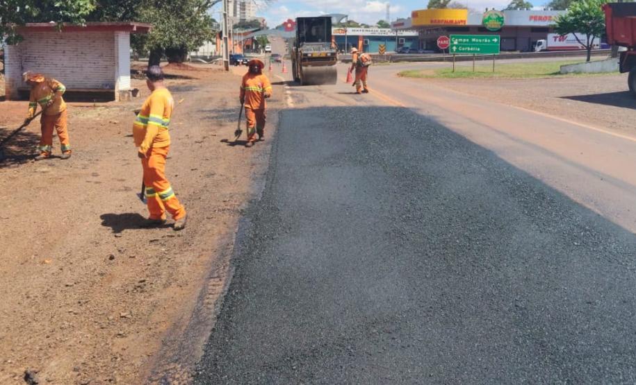 Rodovia de Corbélia começa a receber melhorias no pavimento