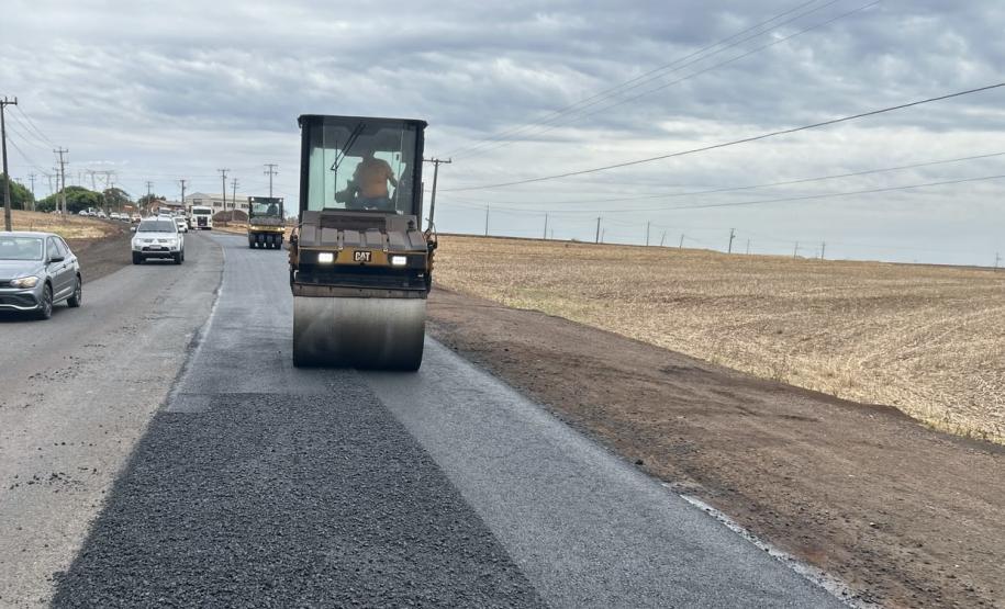 Rodovia entre Vera Cruz do Oeste e São Pedro do Iguaçu tem serviços na pista
