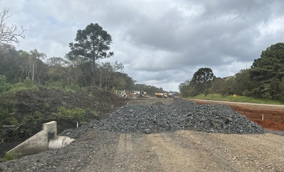 Duplicação em concreto de rodovia entre Pitanga e Turvo chega a 57%